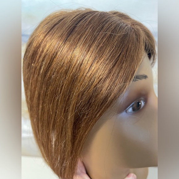 💯% 10” HUMAN Hair, center part, Brown/Auburn - Picture 7 of 9